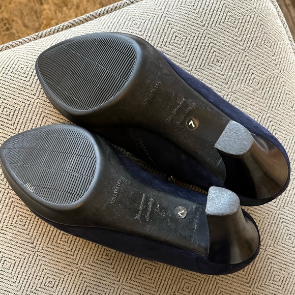 Aquatalia Navy Suede Booties - Picture 8 of 10